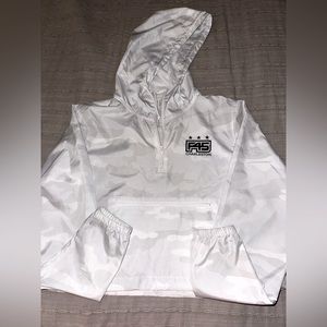 F45 Charleston Cropped White Camo Windbreaker